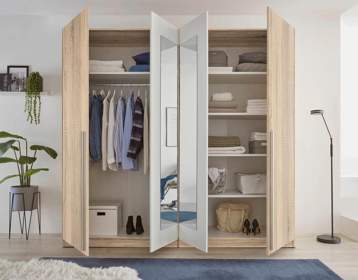 Kleiderschrank Cano Eiche San-Remo Nachbildung B/H/T: ca. 228x213x62 cm Cano - Eiche (228,00/213,00/62,00cm)