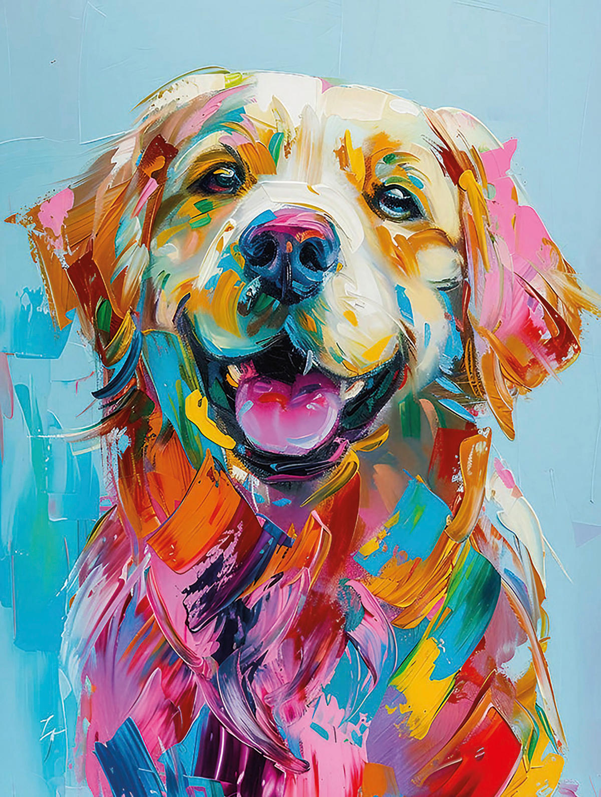 Keilrahmenbild Hund B/H: ca. 61x46 cm Keilrahmenbild 46x61cm - (61,00/46,00cm)