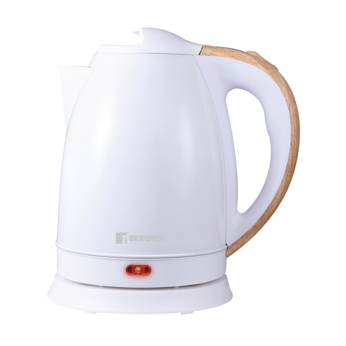 BERGNER Wasserkocher BG-50032-WH weiß Kunststoff B/H/L: ca. 21x16x20 cm ca. 1,8 l NATURALLY - weiß (20,00/21,00/16,00cm) - BERGNER
