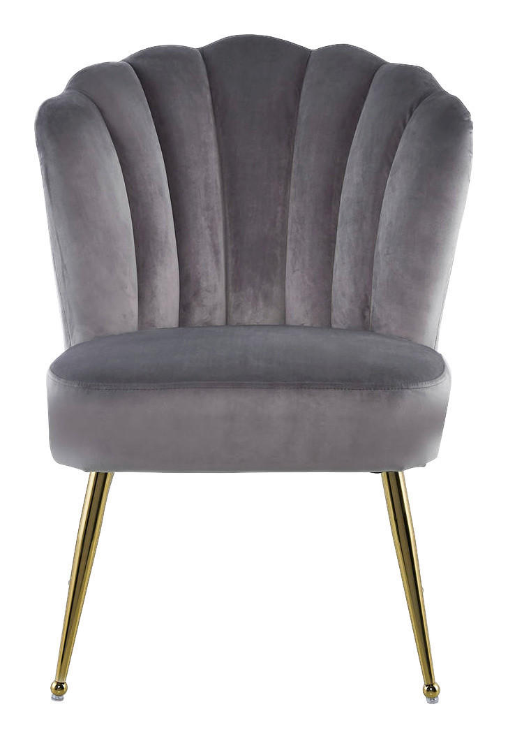 Stuhl Pippa 101 grau Microfaser B/H/T: ca. 67x87x70 cm Pippa 101 - gold/grau (67,00/87,00/70,00cm) - 360 Living