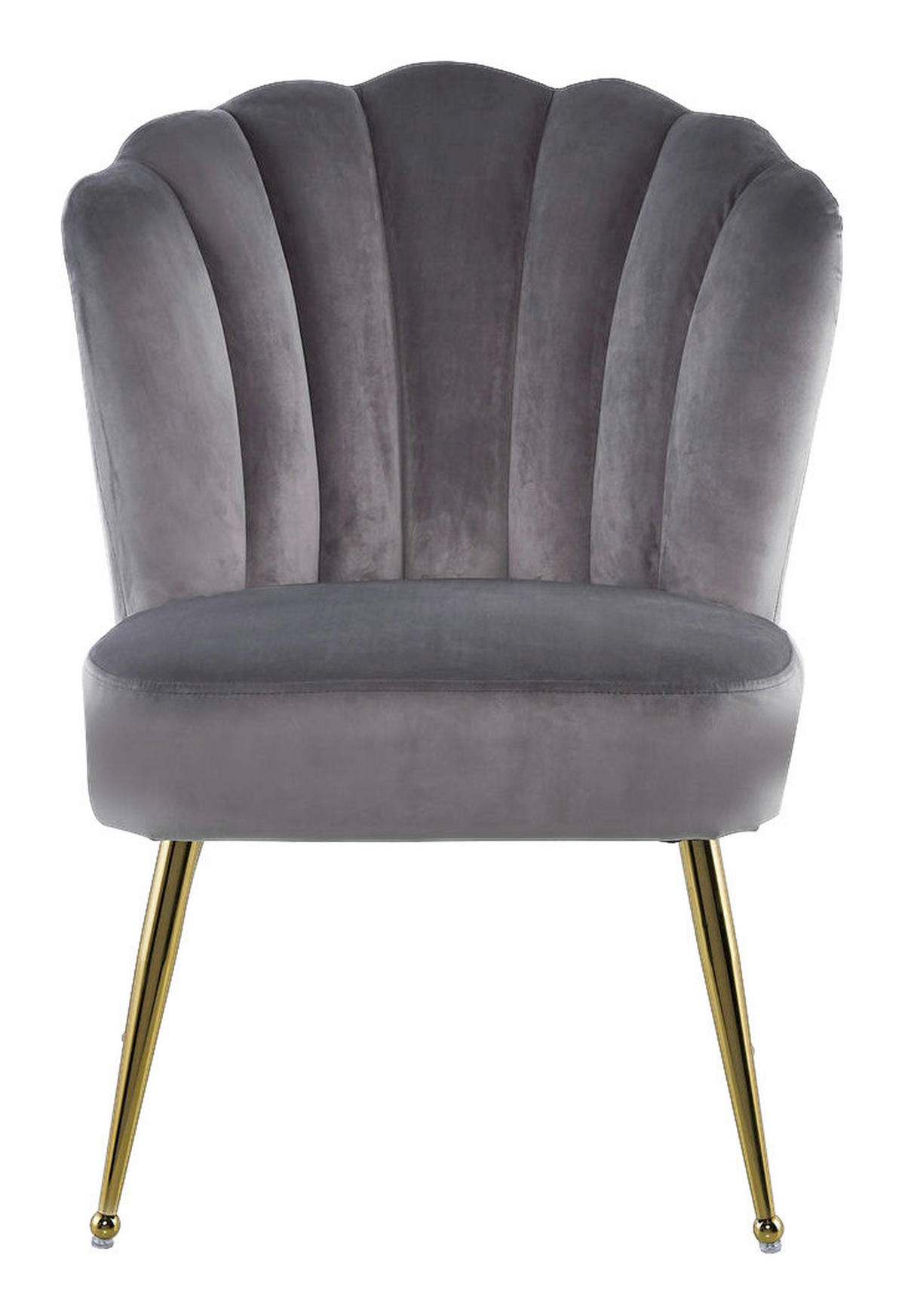 Stuhl Pippa 101 grau Microfaser B/H/T: ca. 67x87x70 cm Pippa 101 - gold/grau (67,00/87,00/70,00cm) - 360 Living
