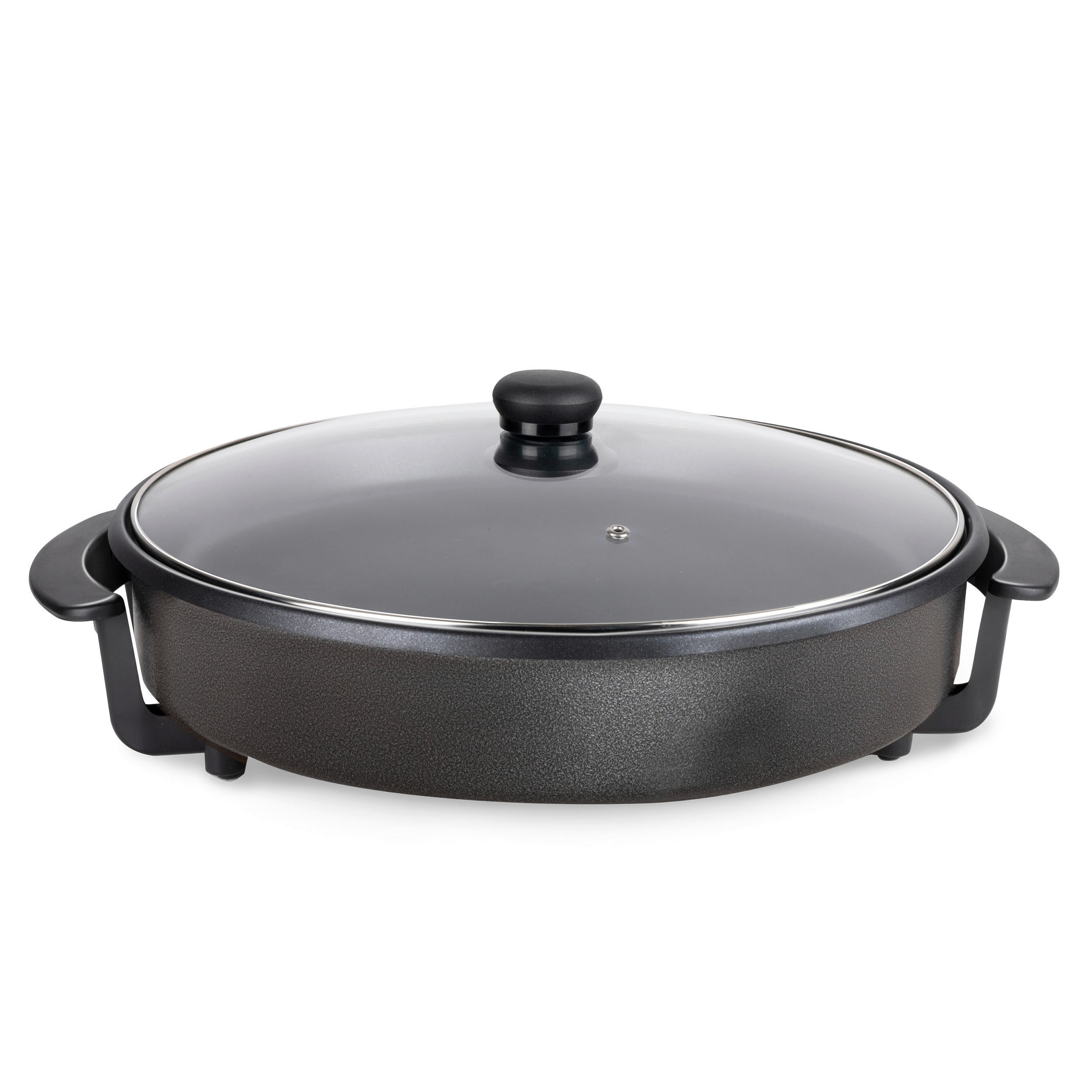 Alpina Party-Pfanne 18202 Aluminium Glas H/D: ca. 7x40 cm Partypfanne 18202 - (40,00/7,00cm) - Alpina
