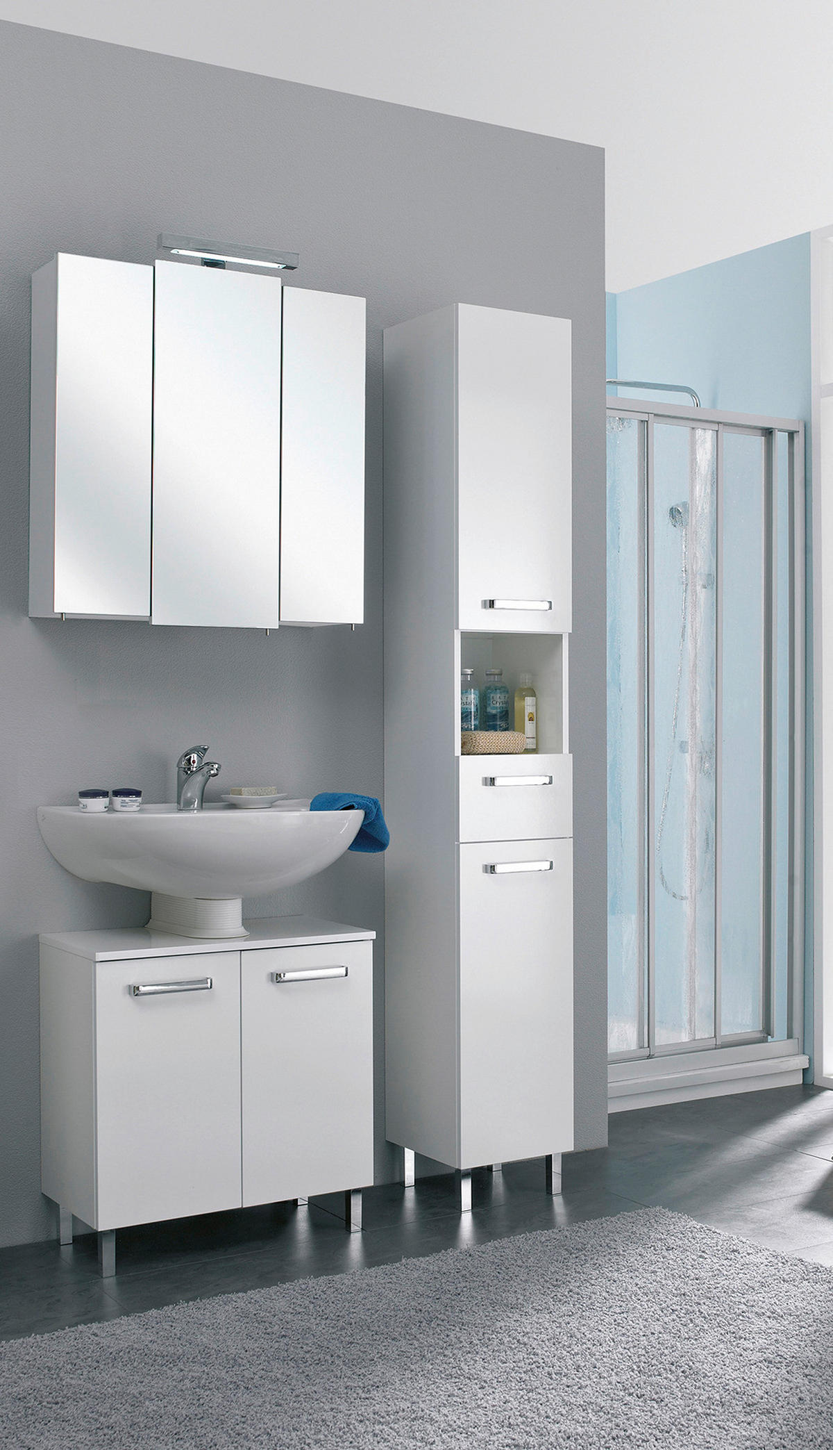 Badezimmer-Set Quickset 312 weiß glanz B/H/T: ca. 98x200x33 cm Quickset 312 - weiß (98,00/200,00/33,00cm) - Pelipal