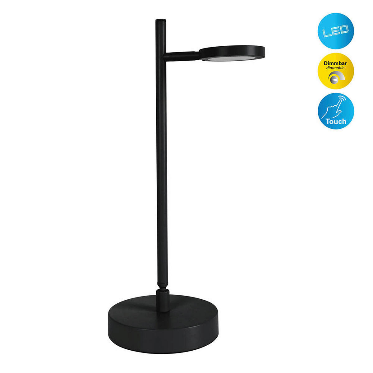Näve Leuchten LED-Tischleuchte schwarz Metall B/H/T: ca. 22,6x45x16 cm LUPA - schwarz (22,60/45,00/16,00cm) - Näve Leuchten