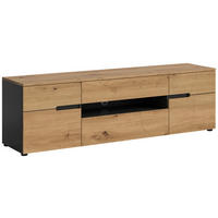 TV-Lowboard Canu basaltgrau Nachbildung Artisan Oak Nachbildung B/H/T: ca. 55x184x44 cm Canu - basaltgrau (55,00/184,00/44,00cm) - xonox.home