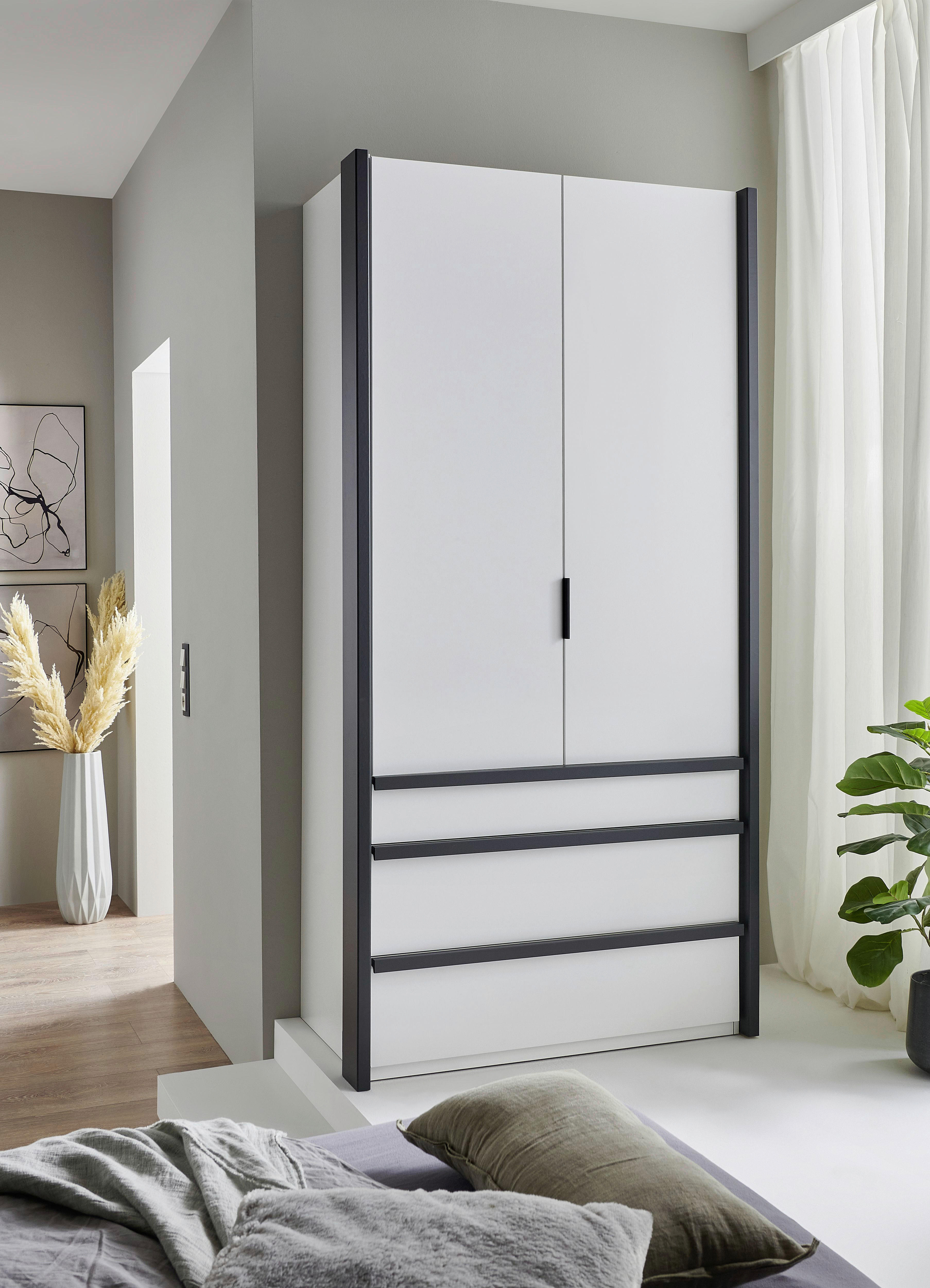 Kleiderschrank Oxford weiß B/H/T: ca. 100x216x58 cm Oxford - weiß (100,00/216,00/58,00cm)