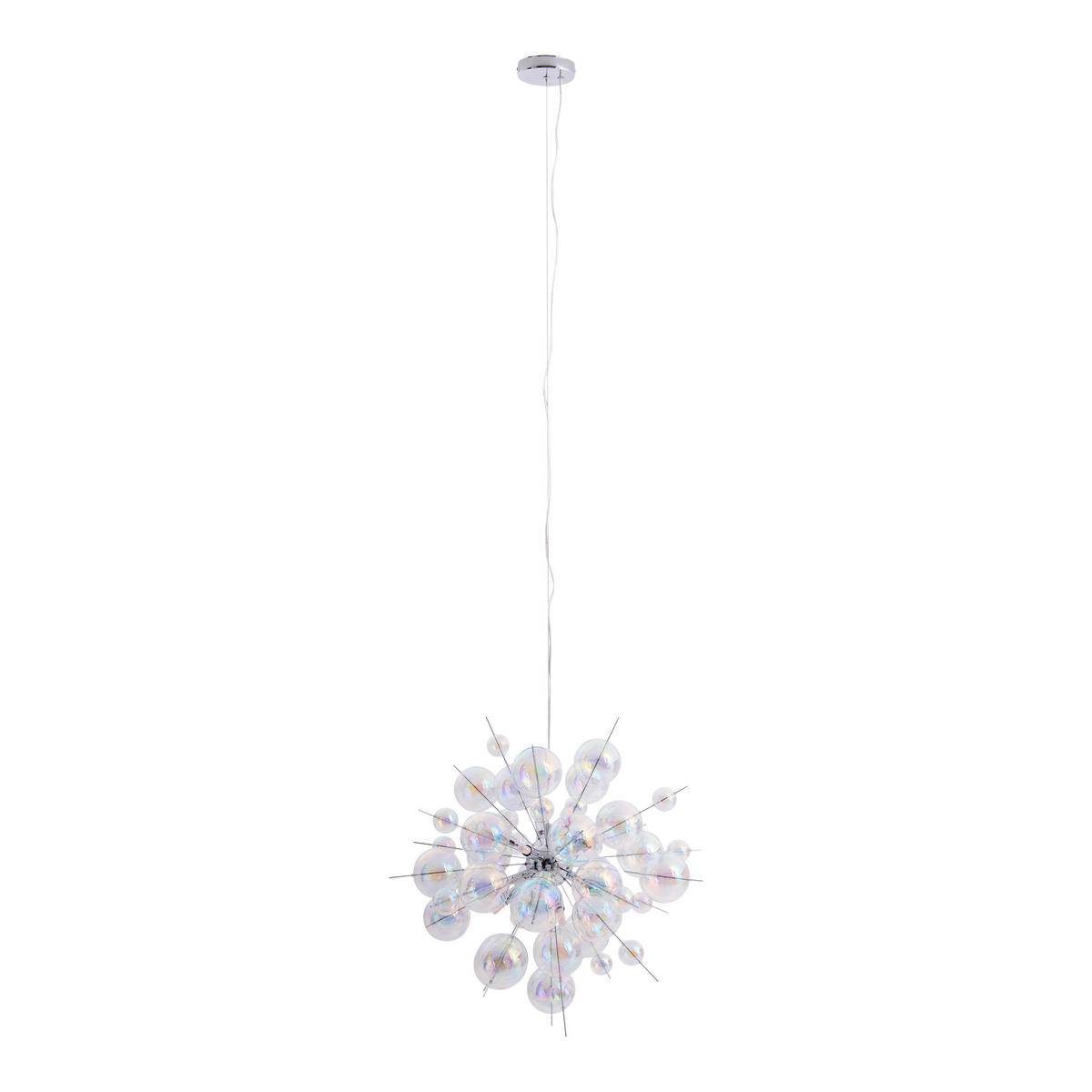 Näve Leuchten Pendelleuchte 7026430 multicolor Glas Metall B/H/T: ca. 65x65x65 cm G9 10 Brennstellen Explosion - multicolor (65,00/65,00/65,00cm) - Näve Leuchten