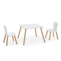 Kindermöbel-Set 3er Set Pinie Nachbildung weiß B/H/T: ca. 55x43x55 cm 3er Set - weiß (55,00/43,00/55,00cm) - xonox.home