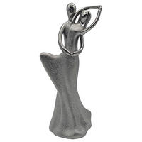 POCOline Deko-Figur silber Porzellan B/H/L: ca. 10,7x24,6x8,3 cm Deko-Tanzpärchen - silber (8,30/10,70/24,60cm) - POCOline