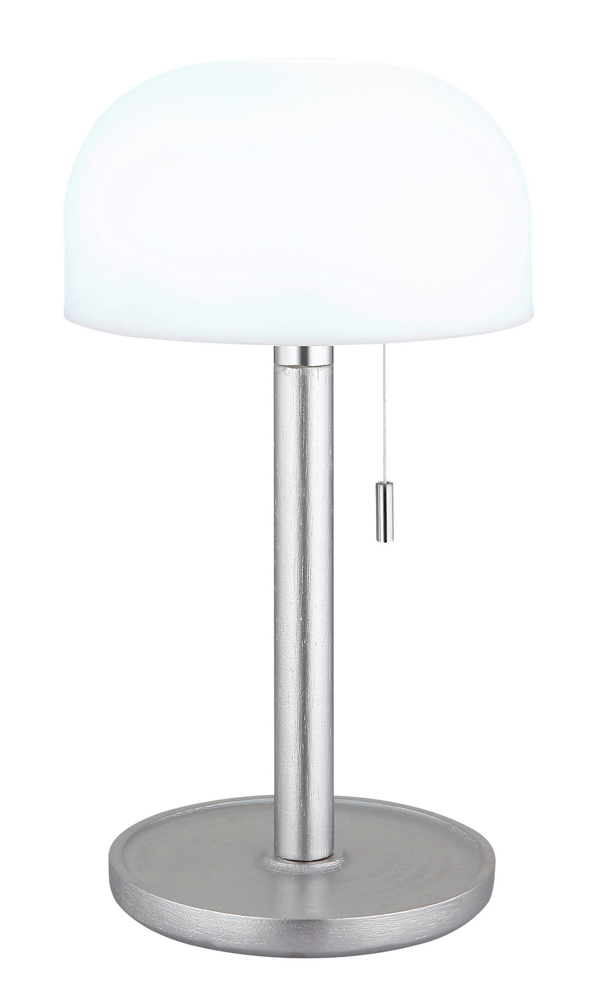GLOBO LED-Tischleuchte NORMAN 21016N weiß Opal silber Bambus Kunststoff H/D: ca. 28x15 cm 1 Brennstellen NORMAN - weiß/Opal (15,00/28,00cm) - GLOBO