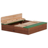 AXI Sandkasten Ella braun Holz B/H/L: ca. 95x20x100 cm Ella - braun/grün (100,00/95,00/20,00cm) - AXI