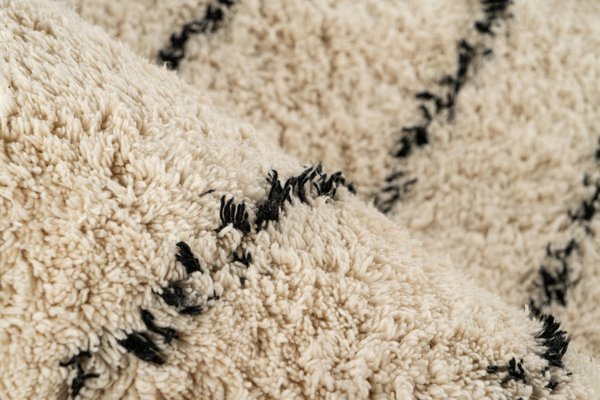 360Living Teppich Mylen creme B/L: ca. 200x290 cm Mylen - creme/schwarz (200,00/290,00cm) - 360Living