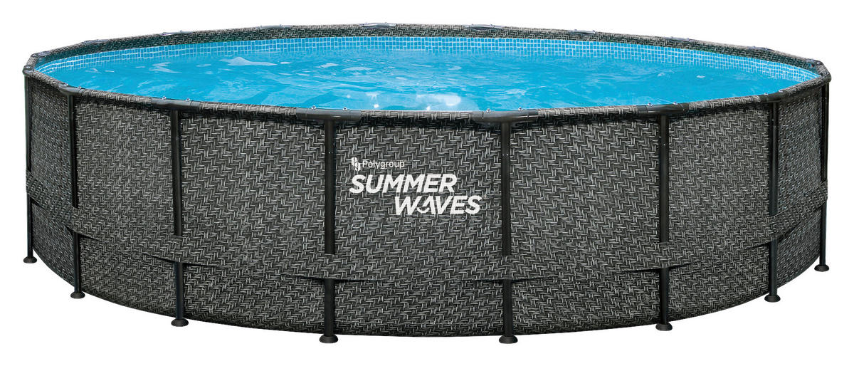 Summer Waves Poolset Elite H/D: ca. 132x549 cm Elite - grau (549,00/132,00cm) - Summer Waves
