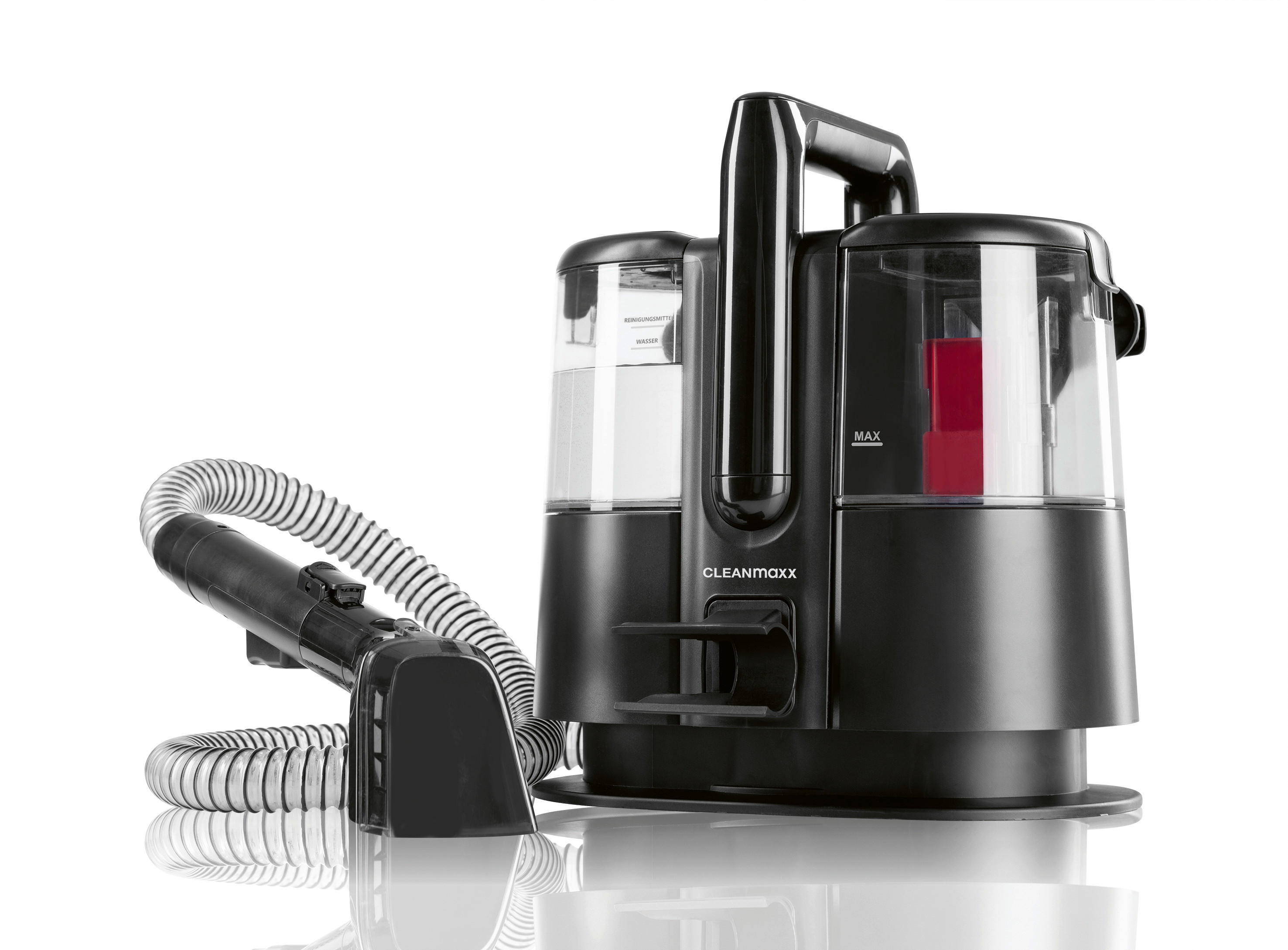 CLEANmaxx Polster -und Teppichreiniger schwarz rot Kunststoff B/H/L: ca. 33,5x33x29,5 cm ca. 400 W Polster-/u.Teppichreiniger 15177 - rot/schwarz (29,50/33,50/33,00cm) - CLEANmaxx