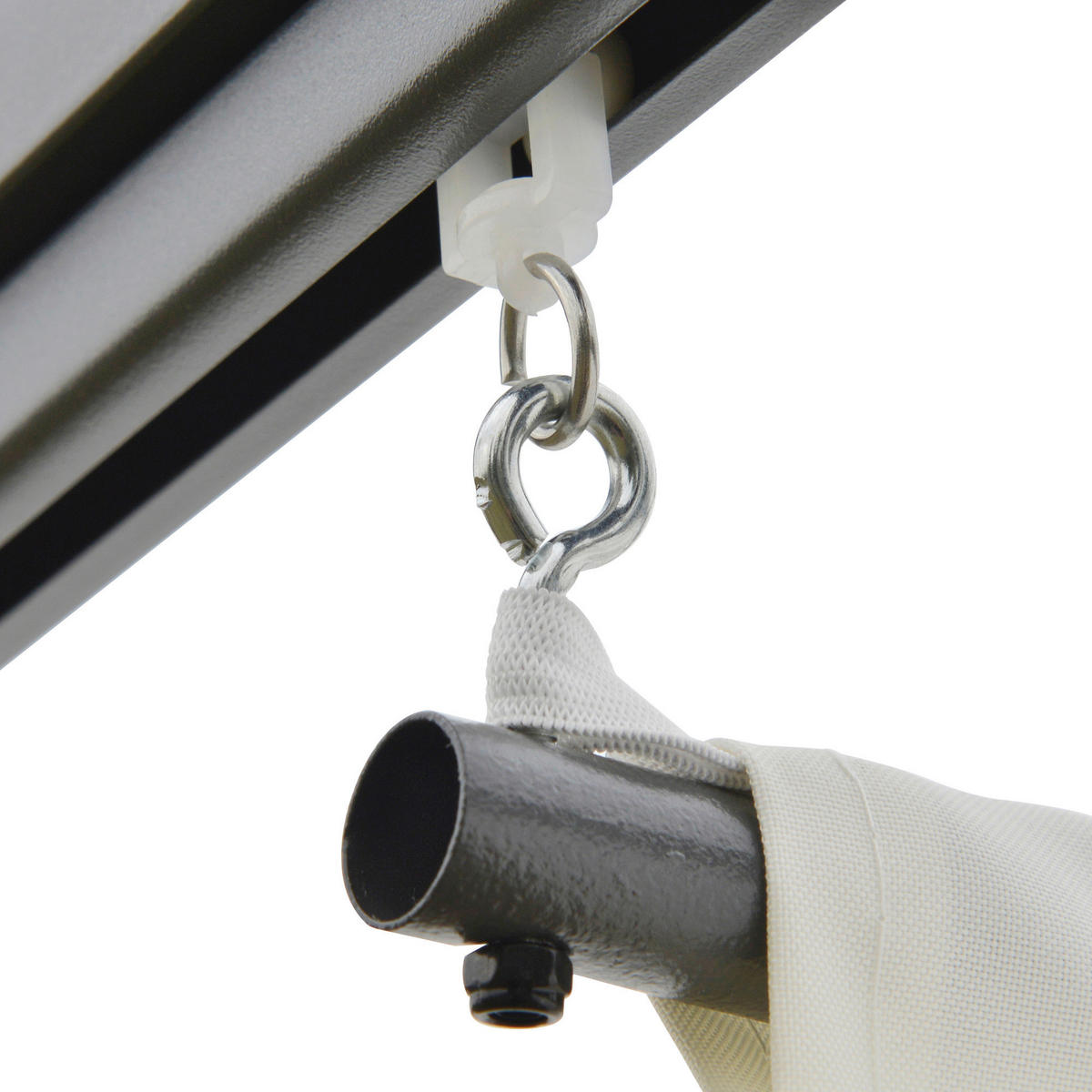 Outsunny Pergola cremeweiß Metall B/H/L: ca. 300x230x300 cm Pergola - cremeweiß (300,00/300,00/230,00cm) - Outsunny
