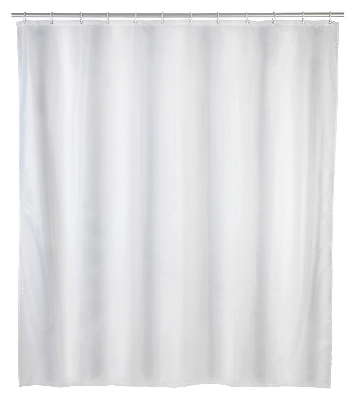 Duschvorhang weiß Kunststoff B/L: ca. 180x200 cm Duschvorhang_Uni_weiß_Wenko - weiß (180,00/200,00cm) - WENKO