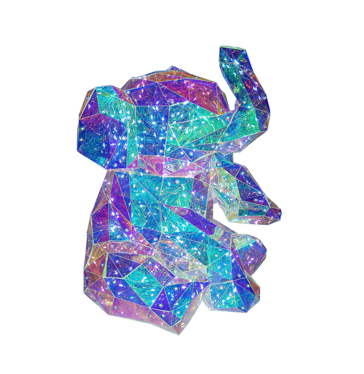 Nolo LED-Dekoleuchte transparent B/H/L: ca. 34x30x42 cm LED-Dekoleuchte_Elefant - transparent (42,00/34,00/30,00cm) - Nolo