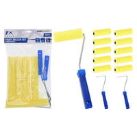 Farbrollen_Set Kunststoff Farbrollenset_12tlg. - blau/gelb
