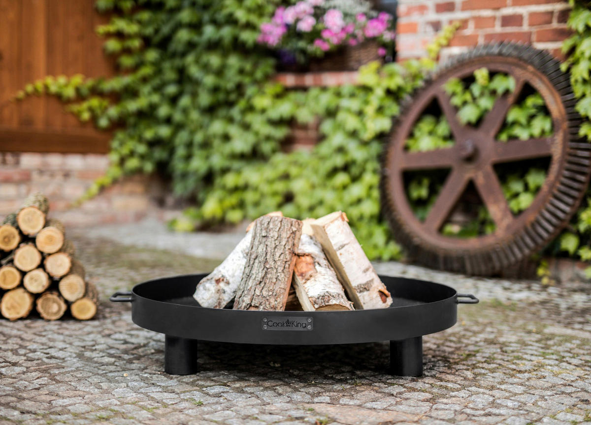 CookKing Feuerschale Tunis 60 schwarz Stahl B/H/T: ca. 60x20x60 cm Tunis 60 - schwarz (60,00/20,00/60,00cm) - CookKing
