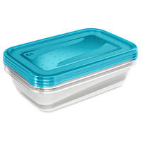 keeeper Frischhaltedosenset transparent B/H/L: ca. 19x7x29 cm Frischhaltedosenset_Fredo_3tlg. - blau/transparent (29,00/19,00/7,00cm) - keeeper