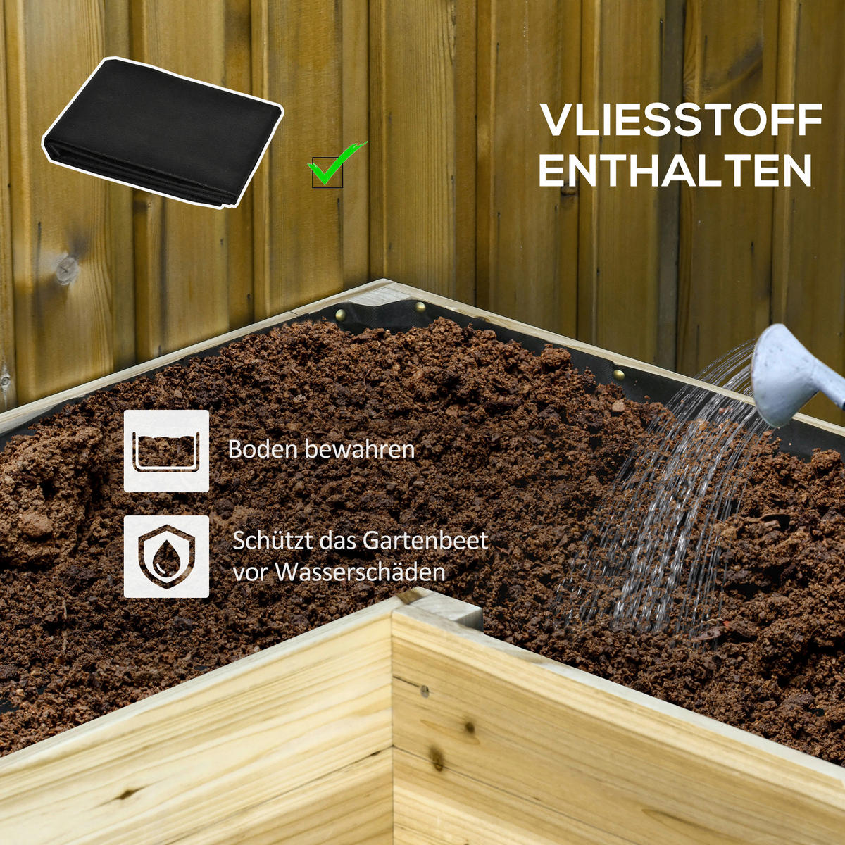 Outsunny Hochbeet B/H/L: ca. 91x81x121 cm Hochbeet 845-634 - (121,00/91,00/81,00cm) - Outsunny