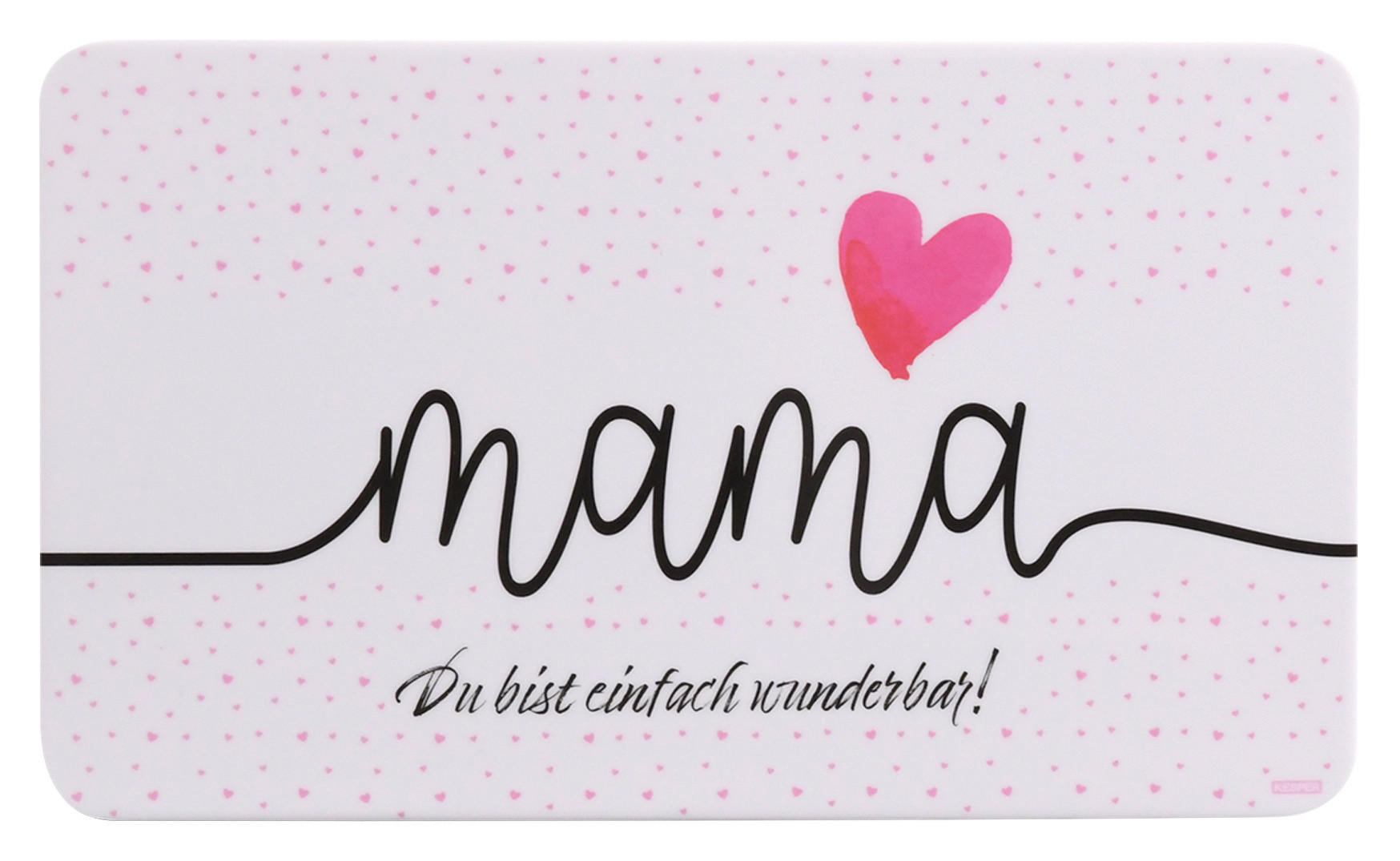 Schneidbrett Frühstücksbrettchen_Mama - weiß (23,50/14,00/0,40cm)