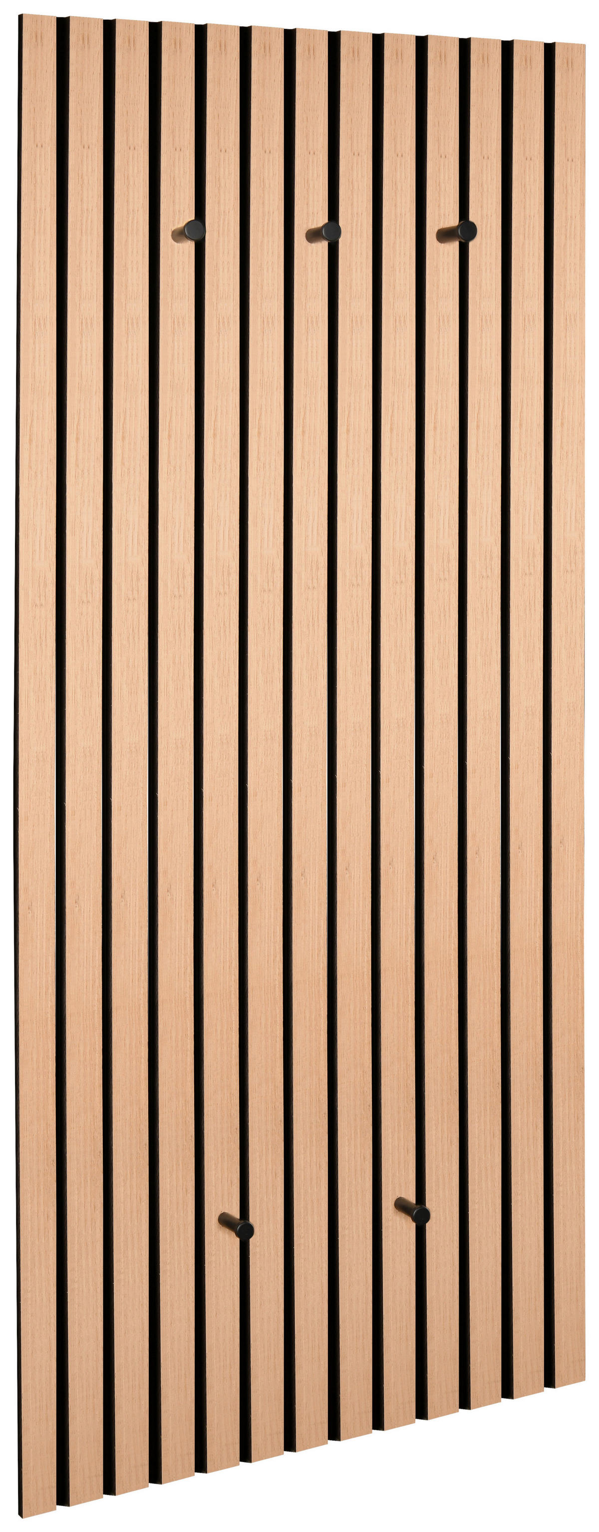 Wandgarderobe Grace Eiche Artisan Nachbildung schwarz B/H/T: ca. 50x125x7 cm Grace - Eiche/schwarz (50,00/125,00/7,00cm)