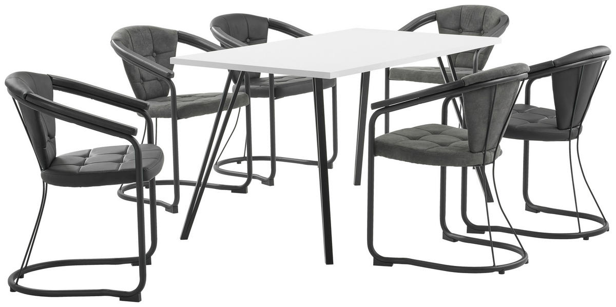 Armlehnstuhl  schwarz Kunstleder B/H/T: ca. 58x79x62 cm Harry_Armlehnstuhl_6003301 - schwarz (58,00/79,00/62,00cm)