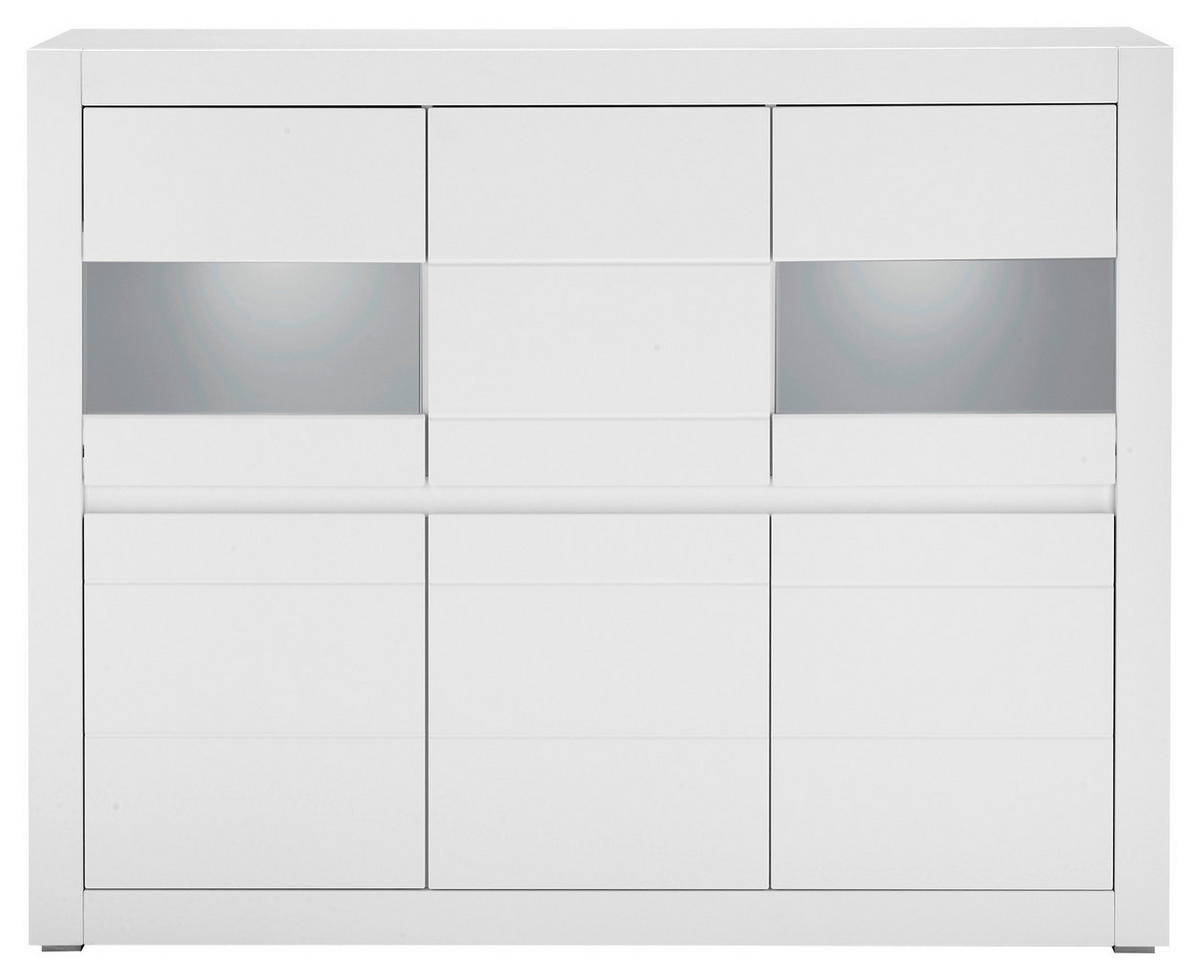 Highboard Chester weiß matt B/H/T: ca. 165x132x42 cm Chester - weiß (165,00/132,00/42,00cm)