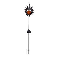 LED Solarspieß NV5227247 braun Glas B/H/T: ca. 19x93x19 cm Sonne - braun (19,00/93,00/19,00cm) - Näve Leuchten