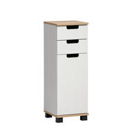 Schrank Emmik weiß matt Eiche Eiche weiß Nachbildung B/H/T: ca. 30,3x88,1x32,6 cm Emmik - Eiche/weiß (30,30/88,10/32,60cm) - Möbelpartner