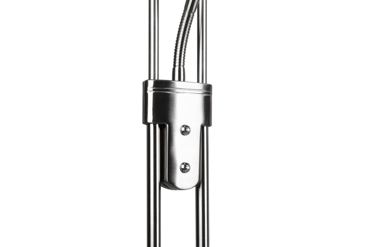 Reality Stehleuchte ORSON R40073507 nickel matt weiß Metall Glas H/D: ca. 180x32 cm Orson - weiß/nickel matt (32,00/180,00cm) - Reality