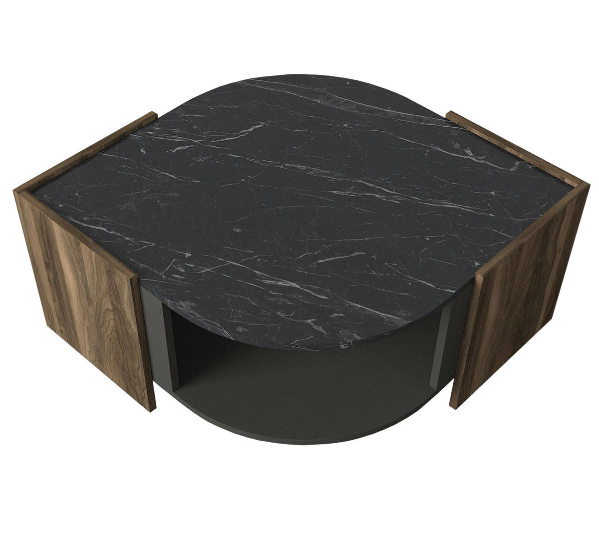 Couchtisch Marbel walnuss Nachbildung Marmoroptik B/H/T: ca. 75x40x75 cm Marbel - Marmoroptik/walnuss (75,00/40,00/75,00cm) - moebel17