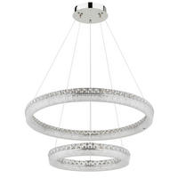 GLOBO Hängeleuchte klar Chrom Acryl Metall Glas H/D: ca. 120x80 cm 1.0 Brennstellen Laurel - klar/Chrom (80,00/120,00cm) - GLOBO