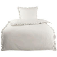 Microfaser Bettwäsche Bettwäsche_Microfaser_Rüschen - perlmutt (135,00/200,00cm)