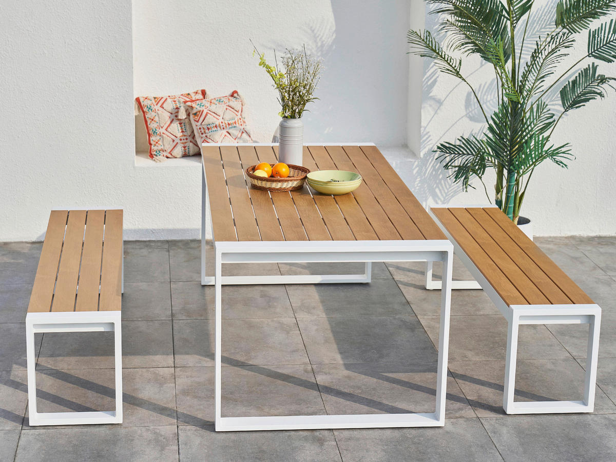 AXI Outdoor Living Gartenset Tony braun Kunststoff B/H/L: ca. 90x75x190 cm Tony - braun/weiß (190,00/90,00/75,00cm) - AXI Outdoor Living