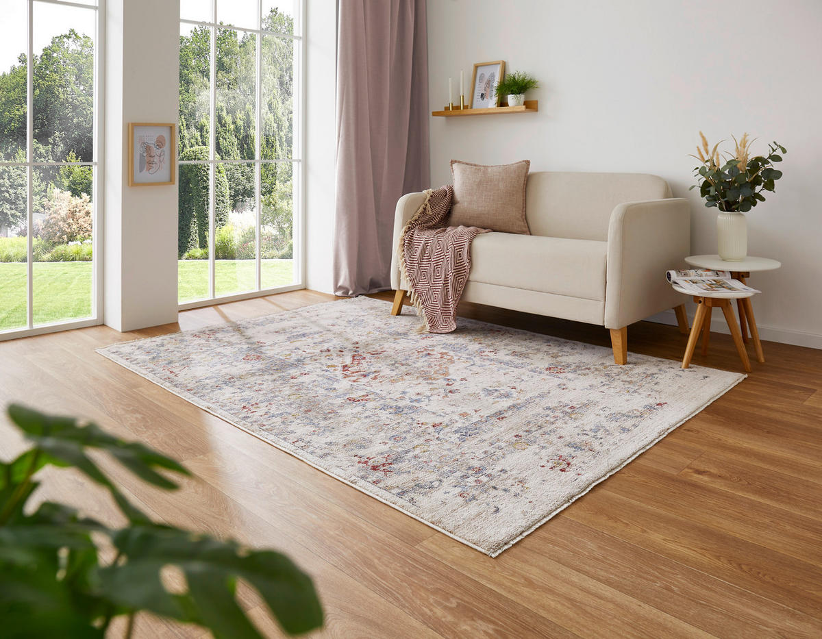 Teppich Rocco creme B/L: ca. 120x160 cm Rocco - blau/creme (120,00/160,00cm)