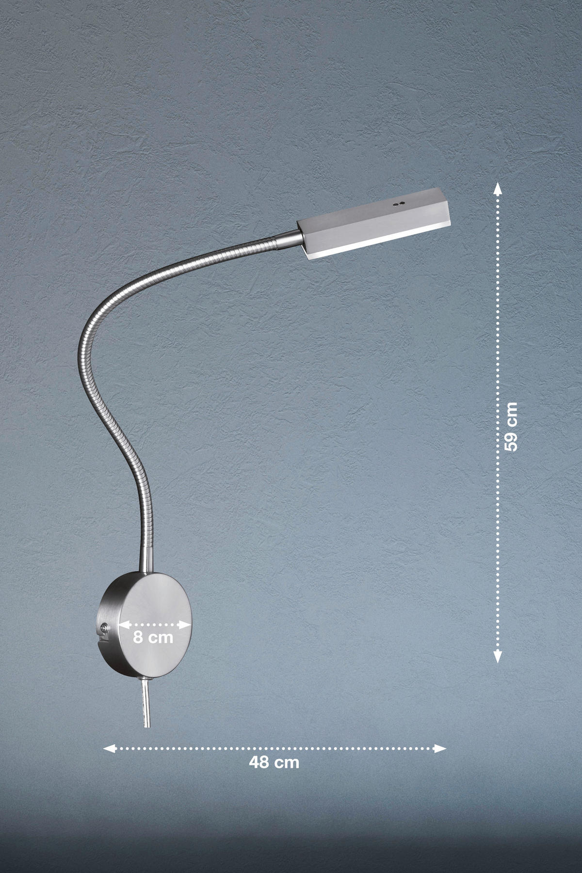 Fischer & Honsel LED-Wandspot 30603 nickel matt Acryl Metall B/H/T: ca. 8x59x48 cm 1 Brennstellen Raik - nickel matt (8,00/59,00/48,00cm) - Fischer & Honsel