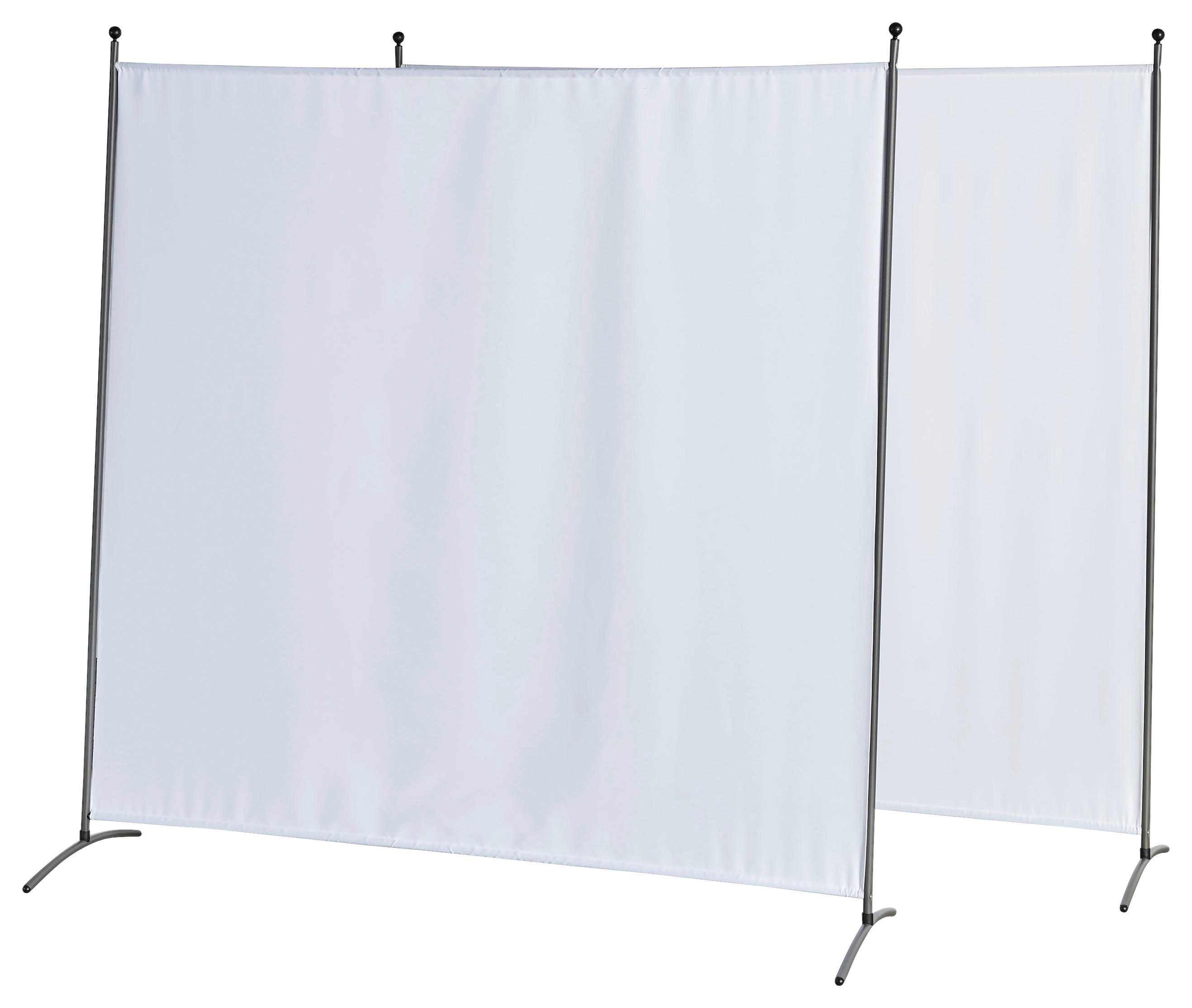 Grasekamp Doppelpack Stellwand weiß Polyester-Mischgewebe B/H: ca. 180x180 cm