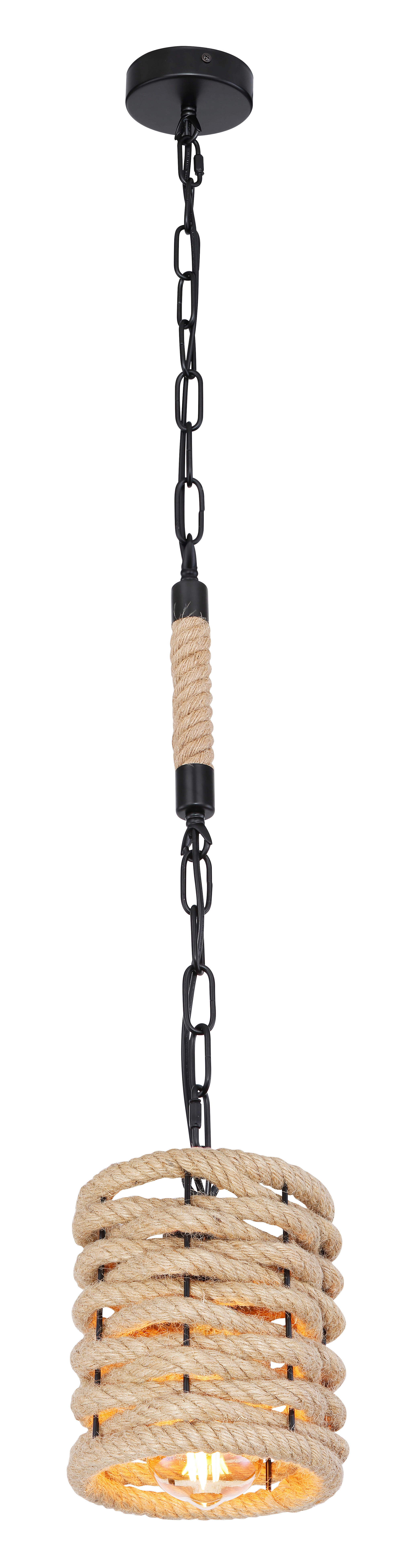 GLOBO Pendelleuchte schwarz Metall H/D: ca. 150x15 cm E27 1 Brennstellen HALIA - schwarz (15,00/150,00cm) - GLOBO