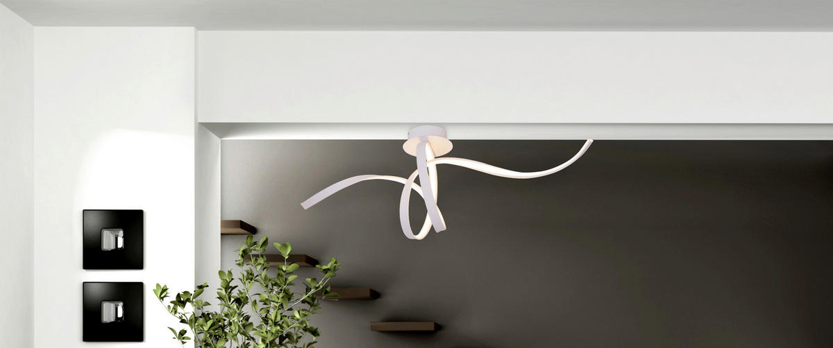 Näve Leuchten LED-Deckenleuchte weiß Kunststoff Metall B/H/T: ca. 120x42x40 cm ODRIVE - weiß (120,00/42,00/40,00cm) - Näve Leuchten