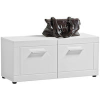 Sitzbank Atlanta weiß weiß Hochglanz B/H/T: ca. 90x40x35 cm Atlanta - weiß (90,00/40,00/35,00cm)