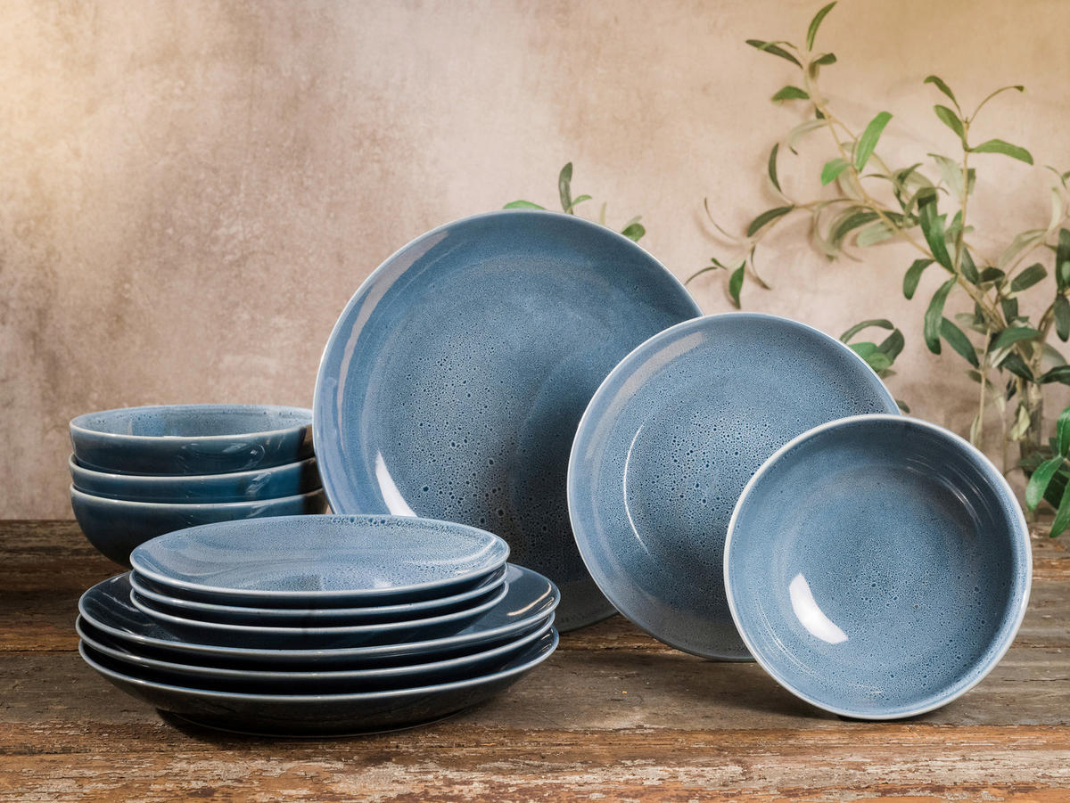CreaTable Tafelservice Reactive BLUE petrol Keramik Reactive BLUE - petrol - CreaTable