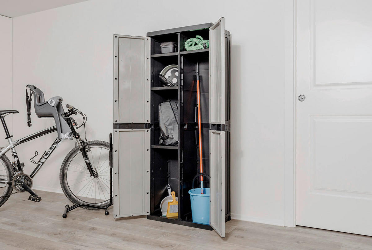 DEA Kunststoffschrank B/H/T: ca. 65x165x37 cm Kunstst.-Schrank_Bios_Midi_Utility - (65,00/165,00/37,00cm) - DEA