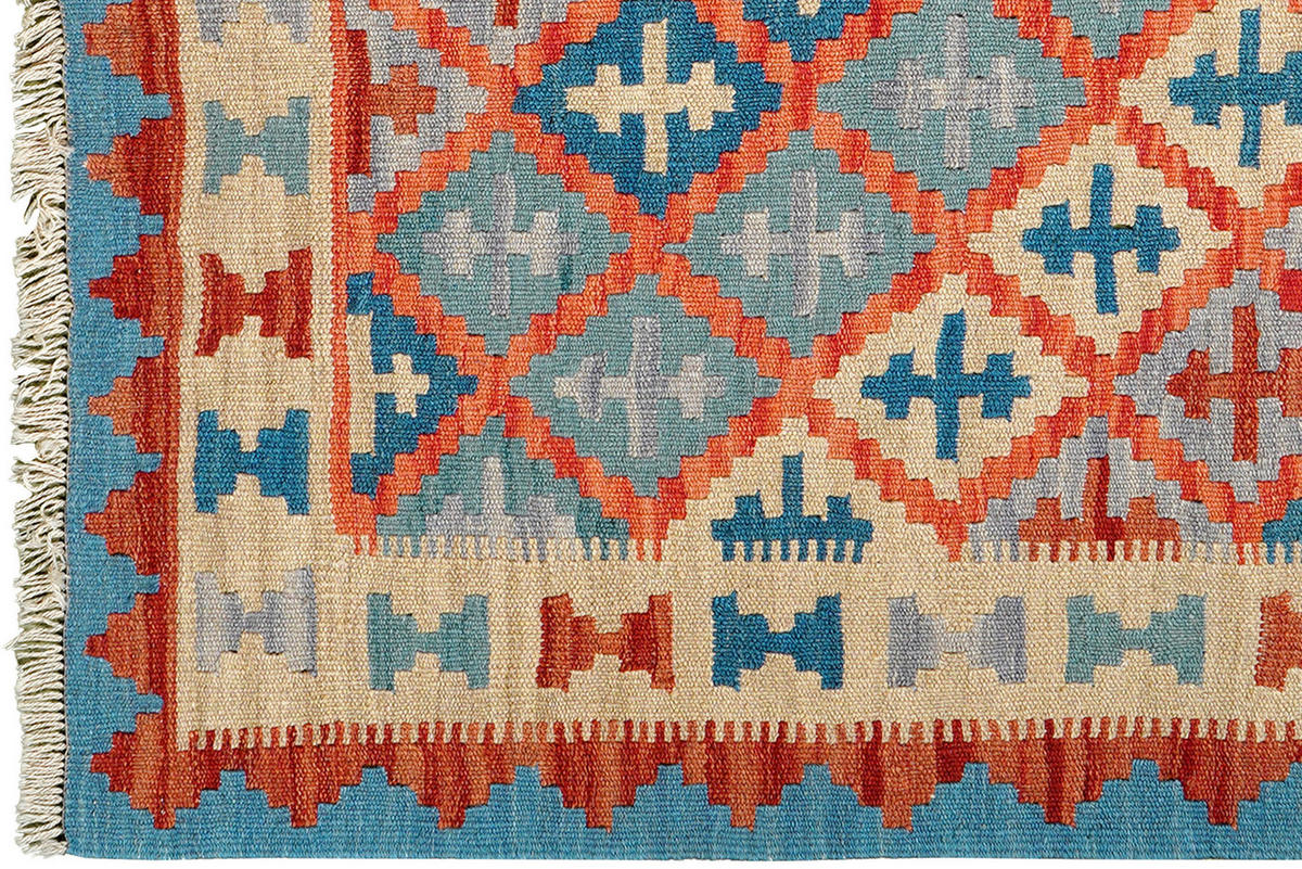 PersaTepp Teppich Kelim Gashgai rosa B/H/L: ca. 105x1x151 cm Kelim Gashgai - beige/rot (151,00/105,00/1,00cm) - PersaTepp