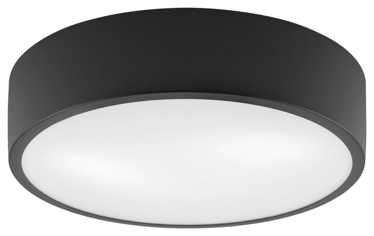Lamkur Deckenleuchte DANTE 43968 schwarz Stahl Glas H/L: ca. 8x37 cm E27 2 Brennstellen Dante - schwarz (37,00cm) - Lamkur