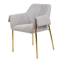 Stuhl Kelsey 101 grau Microfaser B/H/T: ca. 69x82,5x60 cm Kelsey 101 - gold/grau (69,00/82,50/60,00cm) - 360 Living
