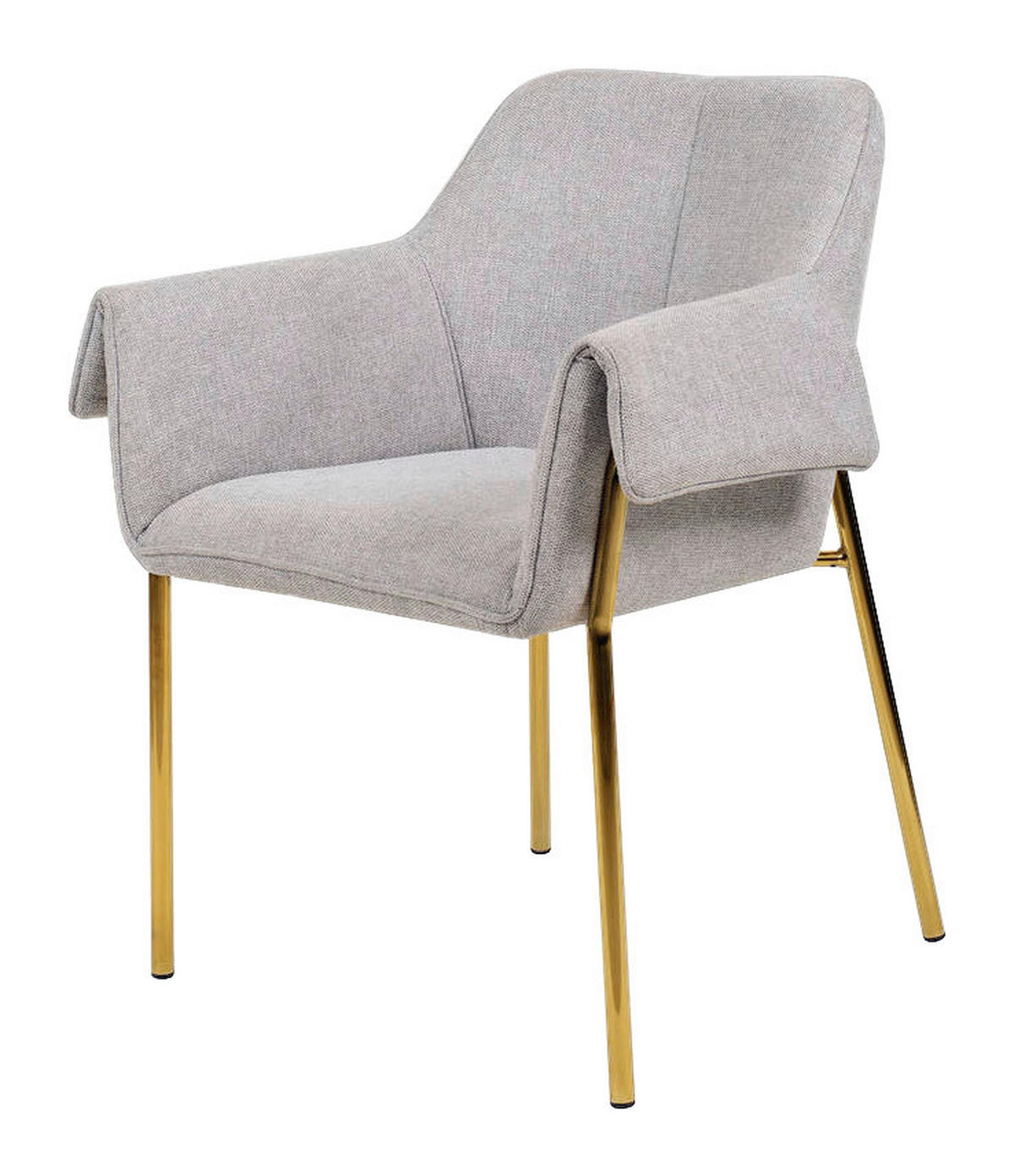 Stuhl Kelsey 101 grau Microfaser B/H/T: ca. 69x82,5x60 cm Kelsey 101 - gold/grau (69,00/82,50/60,00cm) - 360 Living
