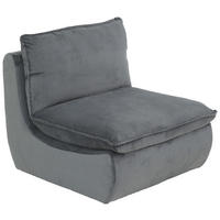 Sessel Rhodos dunkelgrau Microfaser B/H/T: ca. 74x77x87 cm Rhodos - dunkelgrau (74,00/77,00/87,00cm) - Hela