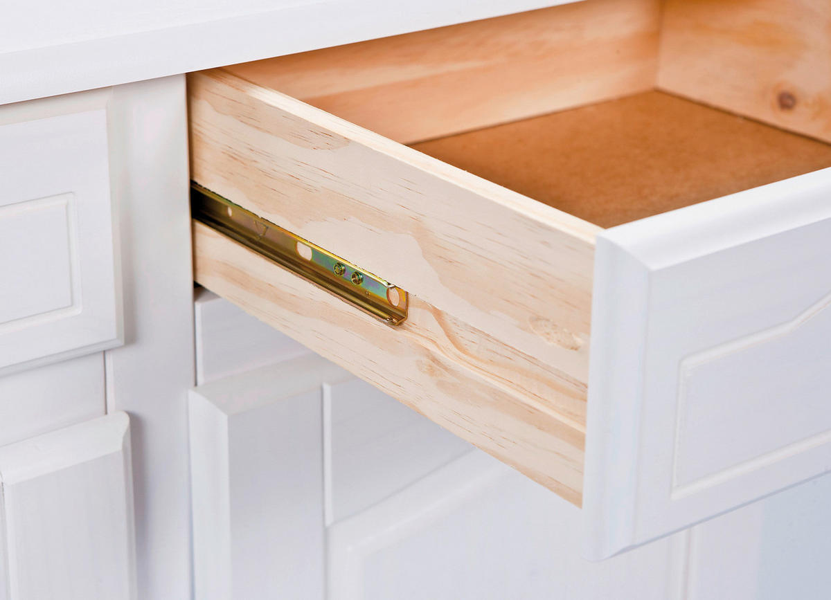 Vitrine Valencia weiß lackiert Kiefer B/H/T: ca. 88x198x43 cm Valencia - weiß (88,00/198,00/43,00cm) - Inter Link